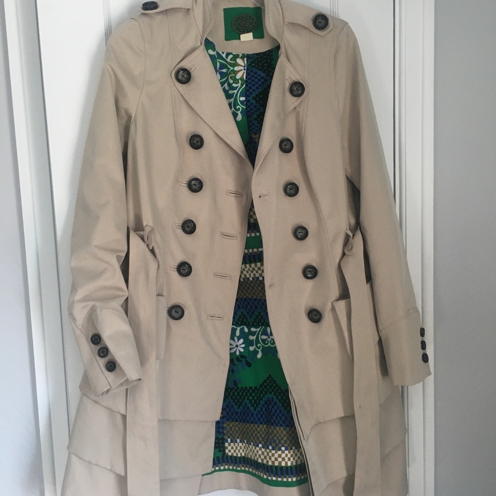 Anthropologie two paths idra trench coat